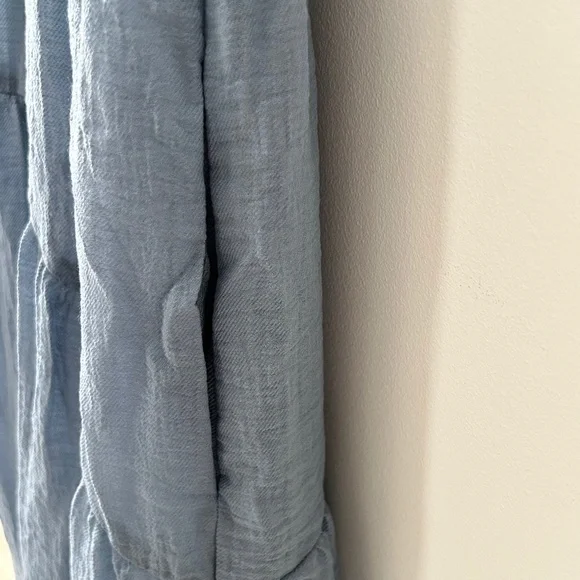 Vince Blue Smocked Tiered Midi Dress - Picture 7 of 16